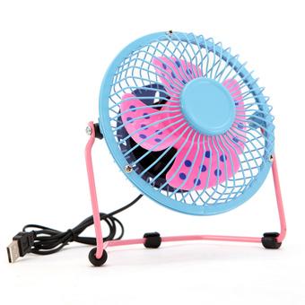 Metal Hit Color 4-Inch Usb Mini Fan Lanmei Hit Color (Pink/Blue)  