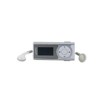 Mini Compact Screen USB + Micro SD/TF Card Clip-on MP3 Digital Audio Player with LED Light Outer Speaker Silver  