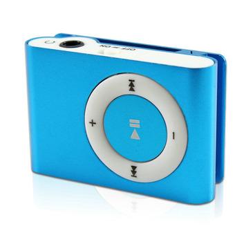 Mini MP3 Player Aluminium Clip USB Support Micro SD TF 2 4 8 GB Blue  