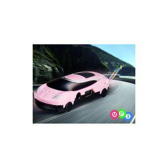 Mini Sports Car Design MP3 Player with TF Card Reader Pink  