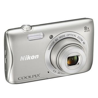 Nikon Coolpix S3700 Wifi/NFC Kamera Digital - 20.1 MP - 8x Optical Zoom - Silver  