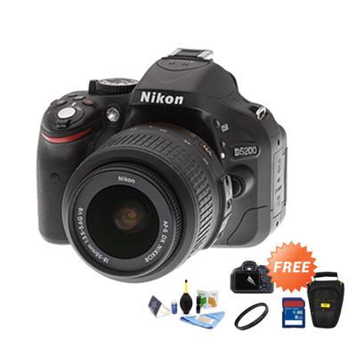 Nikon D5200 Kit 18-55 VR Kamera DSLR [Paket Komplit Ready to Use]