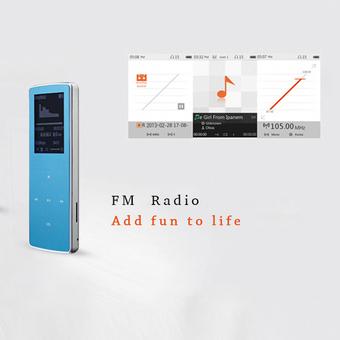 ONN W6 Mini 8GB Bluetooth mp3 FM Radio Music Media Sports (Light blue)  