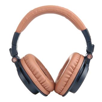 OVLENG V8-3 90°Foldable Super Bass Wireless Bluetooth 4.0 Games Headphone for iphone/ipad/Samsung Galaxy - Dark Blue + Light Brown (Intl)  