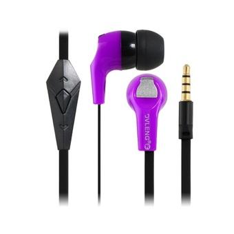 OVLENG iP760 3.5mm Plug In-ear Stereo Wired Earphones with Microphone for Cell Phone and MP3 Player (Purple)  