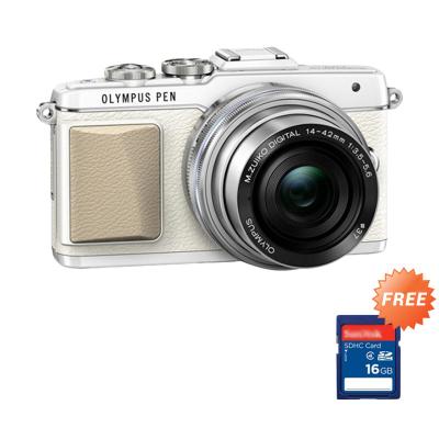 Olympus PEN E-PL7 Kit Lensa 1442R W/G White Kamera mirrorless + Gratis SDHC 16GB CLS 10