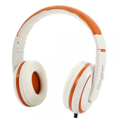 Ovleng A1 Universal High Sensitivity Head Mounted Headphone - White Orange