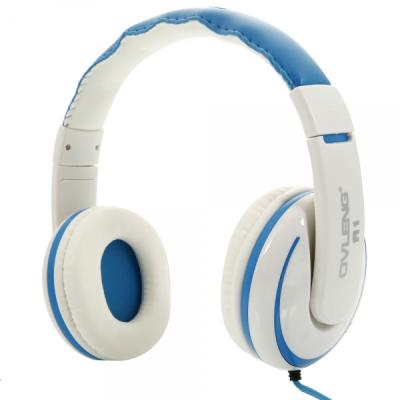 Ovleng A1 Universal High Sensitivity Head Mounted Headphone - White/Blue