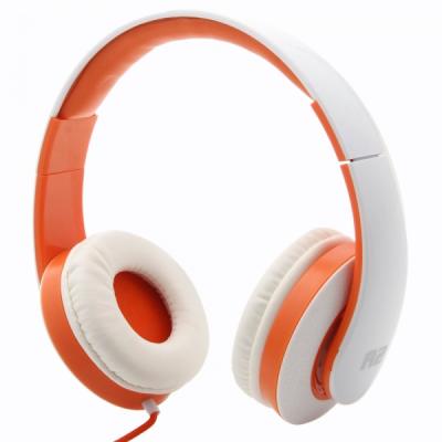 Ovleng A2 3.5mm Stereo Headphones Headset - White Orange