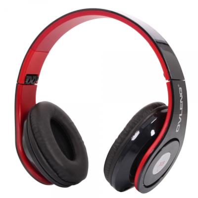 Ovleng X8 Foldable 3.5mm Headphone - Black/Red