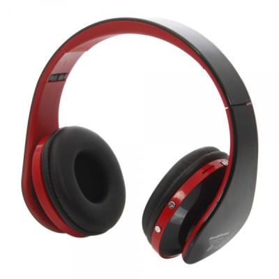 Ovleng ZEB203 3.5mm Bluetooth Wireless Stereo Headphones - Black/Red