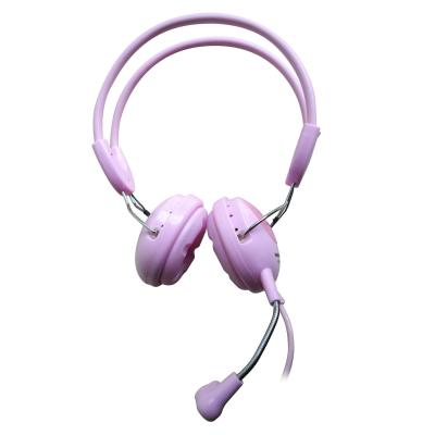 PC Portable Headset Keenion KDM-901P Stereo Headphone Designed for Girls - Merah Muda