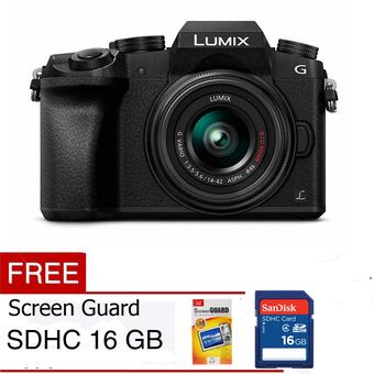 Panasonic Lumix DMC-G7- Hitam + Gratis 16 GB SDHC + Screen Guard  