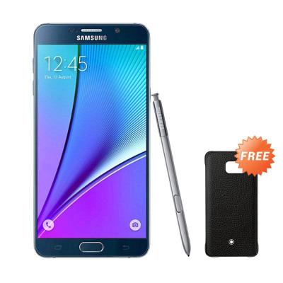 Permata Belanja - Samsung Galaxy Note 5 Black Smartphone + Montblanc Soft Grain Cover