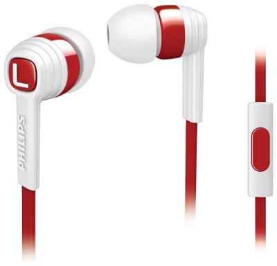 Philips CitiScape In-Ear Headphones SHE7055 EN - Putih/Merah