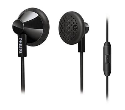 Philips Earphone With Mic She 2105 Bk - Black