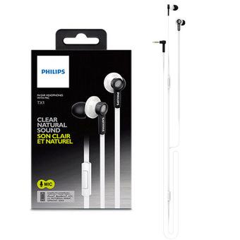 Philips TX1 In-Ear Headphones with Microphone White  