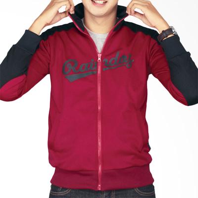 Raindoz Jacket RYI063 Black Combi Maroon Red