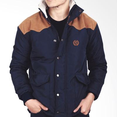 Raindoz Parka RQQ039 Jacket Tan Combi Blue