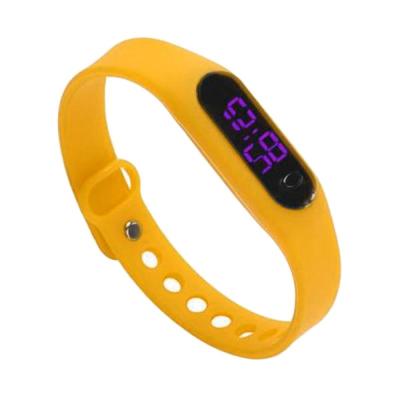 Rhaya Grosir LED Sporty Kuning Jam Tangan Wanita