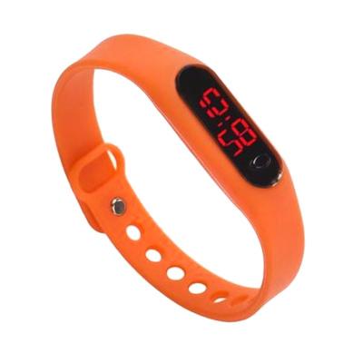 Rhaya Grosir LED Sporty Orange Jam Tangan Wanita