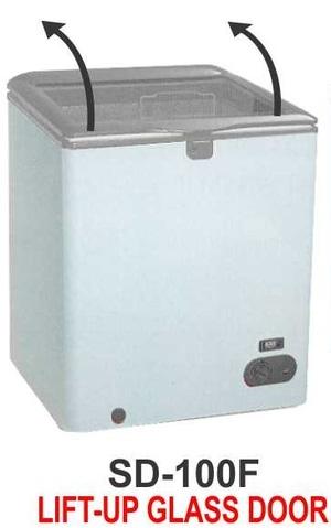 SD-100F SLIDING FLAT GLASS FREEZER(UNTUK MEMAJANG ICE CREAM,NUGGET,DLL