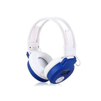 SH-S1 On-ear Foldable Headphone Design MP3 Player with FM Radio TF Card Reader (Blue)  