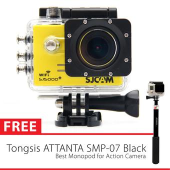 SJCAM SJ5000 Plus Ambarella WIFI 1080P 60FPS GoPro Killer Sports Cam - Kuning + Free Tongsis Attanta SMP07  