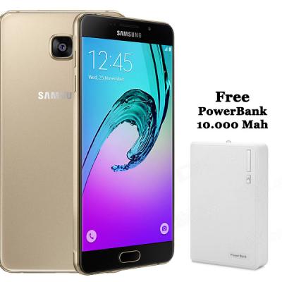 Samsung Galaxy A7 New Series 2016 Smartphone - Gold + Free Powerbank 10.000 mAh