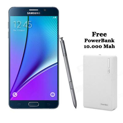 Samsung Galaxy Note 5 Smartphone - Black [Dual SIM] + Free Powerbank 10.000 mAh