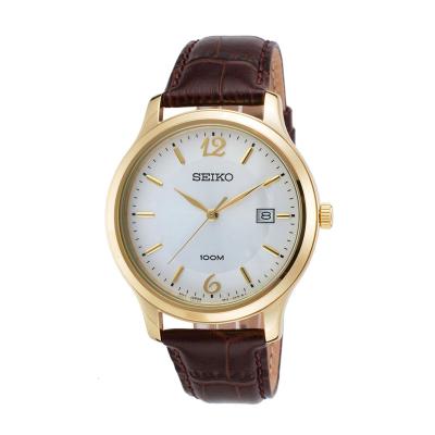 Seiko SUR150P1 Classic Coklat Strap Kulit Jam Tangan Pria