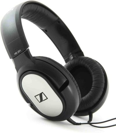 Sennheiser Headphone HD201 - Lightweight Over-Ear Binaural Headphones - Hitam