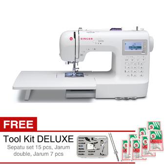 Singer 9100 Stylist Mesin Jahit Portable Multifungsi Digital + Gratis Tool Kit Deluxe  