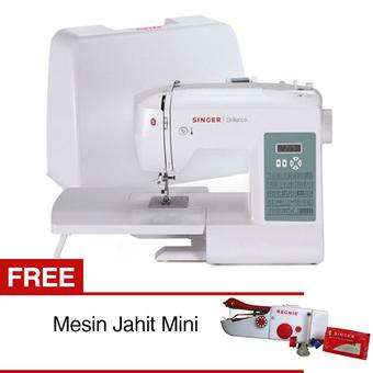 Singer Brilliance 6199 + Gratis Mesin Jahit Mini Plus Training Gratis dirumah sampai bisa  