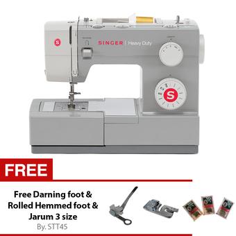 Singer Heavy Duty 4411 Mesin Jahit Portable Multifungsi + Gratis Darning Foot + Rolled Hemmed Foot + Jarum 3 Size  