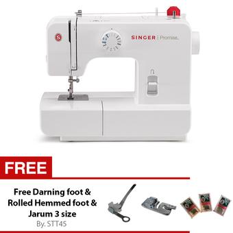 Singer Promise 1408 + Gratis Darning Foot + Rolled Hemmed Foot + Jarum 3 Size Mesin Jahit Portable Sinar Toko Tiga  