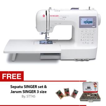 Singer Stylist 9100 + Gratis Sepatu Singer Set + Jarum Singer 3 Size Mesin Jahit Portable Multifungsi  