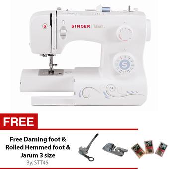 Singer Talent 3323 Mesin Jahit Portable Multifungsi+ Gratis Darning Foot + Rolled Hemmed Foot + Jarum 3 Size  