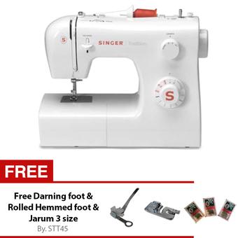 Singer Tradition 2250 - Mesin Jahit Portable Sinartokotiga.45 + Gratis Darning Foot + Rolled Hemmed Foot + Jarum 3 Size  