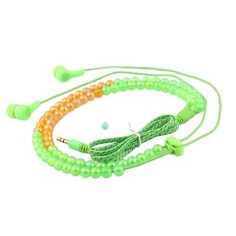 Solid color beaded wired headset(INTL)  