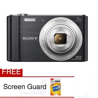 Sony Cyber-Shot DSC-W810 SI - 20.1 MP - Hitam + Gratis Screen Guard  