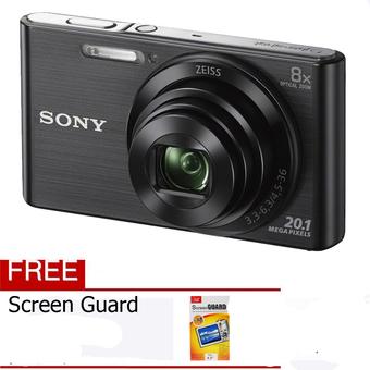 Sony DSC-W830 - 20.1 MP - Silver + Gratis Screen Guard  