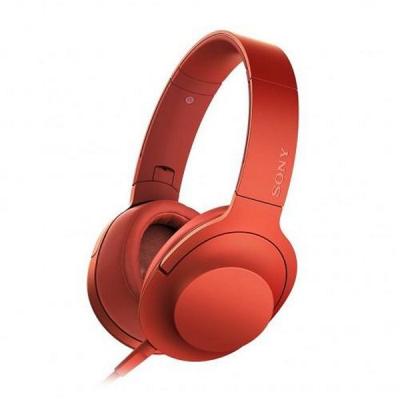 Sony MDR-100AAP h.ear on High Resolution Audio Headphones - Merah