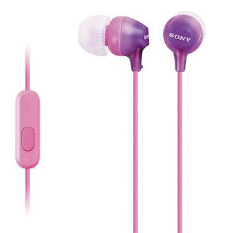 Sony MDR-EX15AP Earbud Headset - Violet  