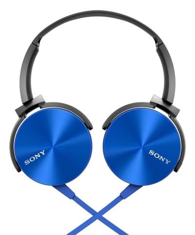 Sony MDR XB - 450AP Extra Bass Headset - Biru