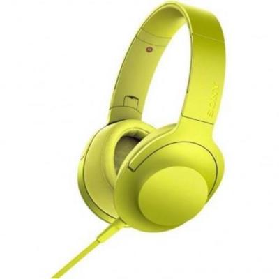 Sony h.ear on High Resolution Audio Headphones MDR-100AAP - Lime Yellow