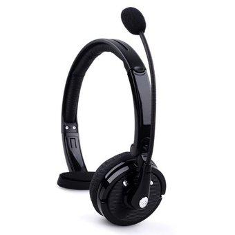 Stylish Noise Cancellation Bluetooth v2.1 Headphone with Microphone (Black) (Intl)  