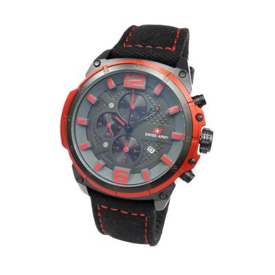 Swiss Army HC-8927MCLIPBARE Black Red Jam Tangan Pria