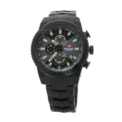 Swiss Army SA 1166 G All Black Jam Tangan Pria