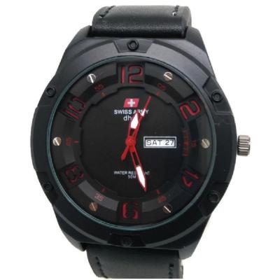 Swiss Army SA 117 Jam Tangan Pria Hitam Merah